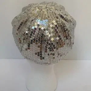 Accessories | Shimmery Silver Sequined Newsboy Cap | Poshmark